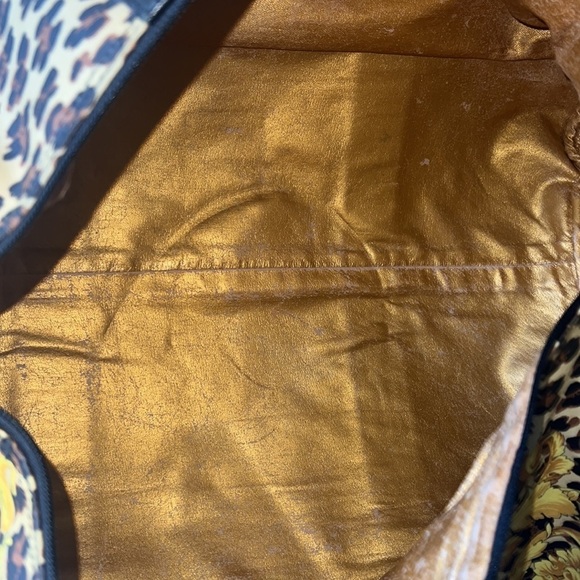 Gianni Versace Vintage Sunburst Leopard Boston Baroque Travel Bag​​ - Picture 13 of 16